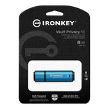 1 x RAW Customer Returns Kingston IronKey Vault Privacy 50 FIPS 197-certified and XTS-AES 256-bit encrypted USB stick for more data protection - IKVP50 8GB - RRP €57.6