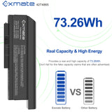 1 x RAW Customer Returns Exmate 11.1V 6600mAh 9 Cell 42T4865 42T4866 Laptop Battery for Lenovo IBM Thinkpad X220 X220i X220s - RRP €36.2