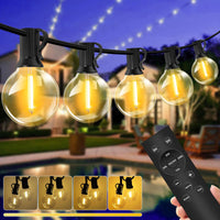 1 x RAW Customer Returns Outdoor String Lights - 30m 46 2 LED Bulbs Outdoor Garden Lights Dimmable with Remote Control Outdoor Lights Decorative Outdoor String Lights for Garden 30M 46 2 with Remote Control  - RRP €39.99