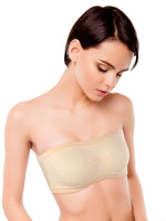 1 x RAW Customer Returns SATINIOR 6 Pieces Seamless Bandeau Bra Strapless Breathable Stretchy Unpadded Underwear Brassiere for Women - RRP €17.64