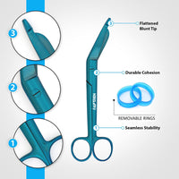 1 x RAW Customer Returns Lister Professional Bandage Scissors, Safety Bandage Trauma Scissors, Stainless Steel First Aid Scissors Set, Medical Scissors for Home Care, Nursing, 6.5 and 8.5 Inch - RRP €15.29