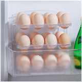 1 x RAW Customer Returns MIDINGCHAI Egg Storage Refrigerator, Egg Holder Refrigerator, Egg Container for Refrigerator, 3 Layer Refrigerator Organizer for 24 Eggs, Transparent Flip Egg Holder for Refrigerator Door - RRP €11.09