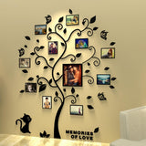 1 x RAW Customer Returns AIVORIUY Wall Tattoo Tree 3D Wall Sticker DIY Family Family Tree Photo Wall Wall Sticker Photo Wall Sticker with Picture Frame Wall Decoration Children s Room Bedroom Living Room Decoration L 144 x 175 cm, Black  - RRP €24.73