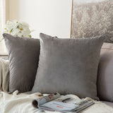 1 x RAW Customer Returns MIULEE Set of 2 Velvet Cushion Covers Cushion Cover Decorative Pillows Pillowcases Sofa Cushions Velvet Cushions Decorative Couch Cushions Covers Decorative Cushions for Sofa Living Room Bedroom 60 x 60 cm Grey - RRP €22.49