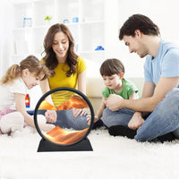 1 x RAW Customer Returns Adevar Sand Pictures for Rotating, 3D Sand Picture with Plastic Base Flowing Hourglass Aesthetic Dynamic Sand Art Picture for Living Room Office Work Table Sand Art Black Sandscape 12 Sand Landscape - RRP €28.22