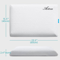 1 x RAW Customer Returns AOTOZE Low Pillow for Sleeping Memory Foam Bed Pillow Flat Pillow Thin Cushion 60 x 40 x 6 cm  - RRP €40.87