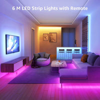 1 x RAW Customer Returns Lepro LED Strip 6M, RGB LED Strip Self-Adhesive 5050 SMD, LED Tape 24VDC, LED Light Strip IP20, LED Strip Light Chain Dimmable with Power Supply Remote Control Controller for Home, Party, Kitchen - RRP €17.99