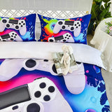 4 x Brand New HOTRCR Game Theme Pattern Bedding Set Kids Game Console Comforter Cover Gampad Video Games Bedspreads Game Machine Bedroom Decor bedclothes 135 200cm DEL40 - RRP €149.2