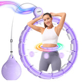 7 x Brand New Cozylady Smart Hula Hoop Adults with Colorful LED Light Effects, 121 cm Hula Hoop for Losing Weight, Fitness Hoop with Weight Ball, Stable Quiet Hula Hoop for Losing Weight Particularly Suitable - RRP €279.93