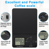 1 x RAW Customer Returns Coffee scale with timer, digital coffee scale 0.1g 3kg precise graduation, espresso scale, multifunctional kitchen scale food scale, tare function - RRP €10.07