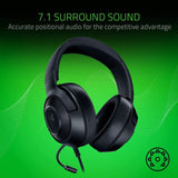 1 x RAW Customer Returns Razer Kraken X Lite Ultralight Gaming Headset 7.1 Surround Sound - Lightweight Aluminum Frame - Bendable Cardioid Microphone - for PC, PS4, PS5, Switch, Xbox One, Xbox Series X S, Mobile - Black - RRP €44.81