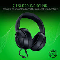 1 x RAW Customer Returns Razer Kraken X Lite Ultralight Gaming Headset 7.1 Surround Sound - Lightweight Aluminum Frame - Bendable Cardioid Microphone - for PC, PS4, PS5, Switch, Xbox One, Xbox Series X S, Mobile - Black - RRP €45.24