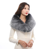 1 x RAW Customer Returns YXCFEWD Women s Fur Collar Scarves Cold Fur Scarf for Women Neck Warmer Winter Black  - RRP €18.83