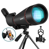 1 x RAW Customer Returns Spotting Scopes 25-75X 100MM for Sports Shooters Hunting Bird Watching IPX7 Waterproof FMC BAK4 Prism with Tripod Cell Phone Adapter Black - RRP €199.99