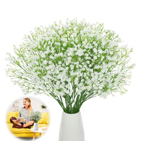 9 x Brand New Gohytal Gypsophila Artificial Flowers, 8 Pieces Gypsophila Plants Gypsophila Flowers Artificial Gypsophila White for Wedding Bridal Bouquets Home Crafts and Decoration - RRP €183.6