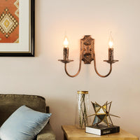 1 x RAW Customer Returns Ganeed Vintage French Applique Wall Light 2 Lights E14 Bronze 2 Pack - RRP €39.99