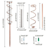 1 x RAW Customer Returns SUPERDANT Rain Gauge 17cm Capacity Glass Spiral Rain Gauge with Metal Frame Rain Gauge with Iron and Bronze Rain Gauge Decoration for Garden, Outdoor Rain Gauge - RRP €22.89