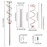1 x RAW Customer Returns SUPERDANT Rain Gauge 17cm Capacity Glass Spiral Rain Gauge with Metal Frame Rain Gauge with Iron and Bronze Rain Gauge Decoration for Garden, Outdoor Rain Gauge - RRP €22.89