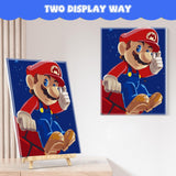 3 x Brand New NAIMOER Cartoon Painting By Numbers Adults, Framed Painting By Numbers with Wooden Bracket, Mario Painting By Numbers Children DIY Acrylic Oil Painting With All Tools Home Table Wall Decoration 30X40cm - RRP €61.2