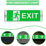 1 x RAW Customer Returns Leikurvo LED emergency lighting, emergency light with emergency battery up to 3h, emergency exit light escape route light, emergency exit sign including 4 emergency exit pictograms, IP65 waterproof emergency light - RRP €28.2