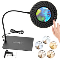 1 x RAW Customer Returns ARTDOT 10x Light Magnifying Glass with Light and Stand, 144 LED Desk Lamp, 5 Color Temperatures and 9 Levels of Brightness Adjustment, for Diamond Painting, Embroidery, Reading - RRP €34.27