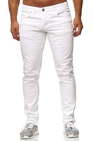 1 x RAW Customer Returns Elara Men s Jeans Slim Fit Trousers Denim Stretch Chunkyrayan 16533-White-32W 34L - RRP €39.95