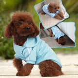 2 x Brand New PenghaiYunfei Fashion Dog Hoodie Dog Clothes Cotton Sweatshirt Streetwear Fashion Dress for Dogs Cats Puppy Small Medium Large Light Blue Pink, XXL  - RRP €36.0