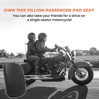 1 x RAW Customer Returns Hotiko Motorcycle Leather Pillion Situpad Suction Pad Seat Cushion with 6 Suction Cups for Harley Cruiser Chopper Custom Bikes - RRP €20.64