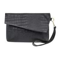 1 x RAW Customer Returns WisePoint Clutch Bag, PU Leather Wristlet Bags Fashion Handbags for Women, Envelope Style Magnetic Evening Bag for Wedding, Party, Travel, Shopping Black  - RRP €60.0