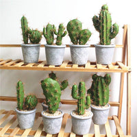 1 x RAW Customer Returns Fycooler Artificial Succulents Faux Cactus-Decorative Faux Succulents Potted Fake Cactus Cacti With Stone and Sand, Artificial Faux Cactus For Bathroom Home Decor DIY House Decoration B Set  - RRP €17.14