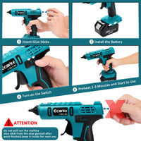 1 x RAW Customer Returns Ecarke Cordless Glue Gun for Makita 18V Lithium Battery, Cordless Hot Melt Gun, Ideal for Repairs, Crafts, DIY with 20 11mm Glue Sticks, Batteries Not Included  - RRP €36.29