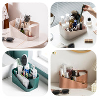 1 x RAW Customer Returns DASITON Make up Organizer, Cosmetic Organizer with 5 Compartments, Acrylic Cosmetic Storage with Large Capacity, Dressing Table Organizer for Brushes, Eyeliners, Lipstick and Skincare White  - RRP €19.98