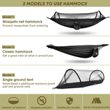 1 x RAW Customer Returns NATUREFUN Ultra-Light Travel Camping Hammock Mosquito Net Hammock 300 kg load capacity, breathable quick-drying parachute nylon 2 premium carabiners, 2 nylon slings included Black - RRP €33.99