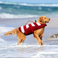 1 x RAW Customer Returns Life Jacket Dog Pet Life Jacket Dog Life Jacket Swimsuit Pet Swimming Vest for Dogs Lifesaver Size Adjustable with Handle for Small Medium Large Dogs L, Red Pet Dog Life Jacket  - RRP €23.99