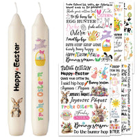 42 x Brand New Topsics Easter Candle Tattoos 200 Patterns , 6 Pack, A5 Easter Candle Tattoo Sheet, DIY Easter Candle Stickers, Candle Stickers - RRP €856.8