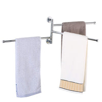 1 x RAW Customer Returns Yizhet Wall Mounted Towel Rack Stainless Steel Bathroom Swivel Towel Rack Kitchen 3-Arm Swing Towel Rack 3-arm  - RRP €16.15