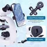 1 x RAW Customer Returns Binocular microscope for children and adults - Junior microscope set 40x-1000x - LED lighting for transmitted and incident light - including a comprehensive accessory package and a sturdy hard case - RRP €149.99