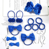 1 x RAW Customer Returns MUFEKUM Girls School Hair Accessories Set, Blue Bow Hair Clips Bow Headband Hair Accessories for Girls Children Christmas Birthday Gift Blue  - RRP €9.06