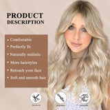 1 x RAW Customer Returns HAIRCUBE Long blonde wigs for women, synthetic hair wig with fringes - RRP €28.06