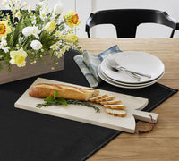 1 x Brand New Artoid Mode Black Table Linen, Seasonal Kitchen Indoor Table Decoration Holiday Party Decor 85x85 cm - RRP €22.8