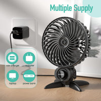 1 x RAW Customer Returns WayEee USB Fan Quiet Fan Small 360 Rotation Mini Fan, Table Fan for Desktop, Office, Bedroom - RRP €10.07