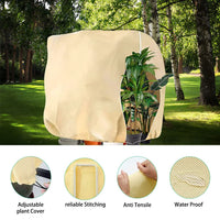 1 x Brand New Autumn winter protection for plants 240x200cm winter plant protection cover for potted plants, frost protection protective cover potted plant bag plant covers with zipper drawstring - RRP €16.13