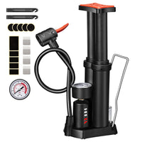 19 x Brand New HEETA Bicycle Pump, Fast Air Pump Bicycle All Valves Bicycle Air Pump with 170 PSI and Pressure Gauge Labor-Saving Floor Pump Bicycle with Tire Repair Kit for All Bicycles Balls Balloons - RRP €322.81