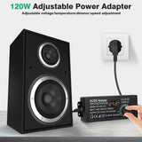 1 x RAW Customer Returns 120W universal power supply adjustable DC 3V-24V adjustable plug-in power supply with USB port with 14 power connections European plug AC100-240V.  - RRP €26.99