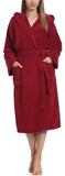 1 x RAW Customer Returns Ladeheid Bathrobe 100 Cotton Women s Home Clothing LA40-193 Bordeaux-27 Density 400 , XL  - RRP €39.31