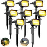 1 x RAW Customer Returns btfarm 8 pieces solar spotlights for outdoor garden, 72LED solar lamps for outdoor garden IP65 waterproof LED solar spotlights outdoor solar lights garden lighting solar garden lights tree, warm white - RRP €71.0