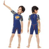 1 x Brand New Lansru Kids Wetsuit 2.5mm Neoprene Shorty Wetsuits for Girls Boys Toddler Youth Kids Teen Swimsuit with Back Zipper - RRP €43.99