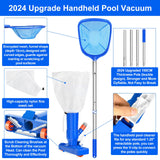 1 x RAW Customer Returns 2024 Upgraded Pool Cleaning Floor Vacuum Pool Landing Net, 150cm Telescopic Pole Portable Pool Vacuum Cleaner, Vacuum Cleaner Nozzles Pool Cleaning Set for Swimming Pool, Spa, Pond, Whirlpool - RRP €29.99