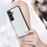 1 x RAW Customer Returns BEZ Cell Phone Case for Samsung Galaxy S24 Case Glitter, Sparkle Diamond Crystal Bling Case with Bling Co. Series for Samsung S24, Angel White - RRP €21.05