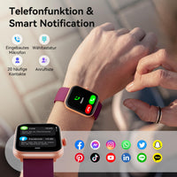 1 x RAW Customer Returns Smartwatch for men and women with phone function Alexa integrated - fitness watch 110 sports modes IP68 - 1.91 pedometer watch for Android iOS wristwatch with heart rate monitor SpO2 stress sleep monitor - purple - RRP €56.99